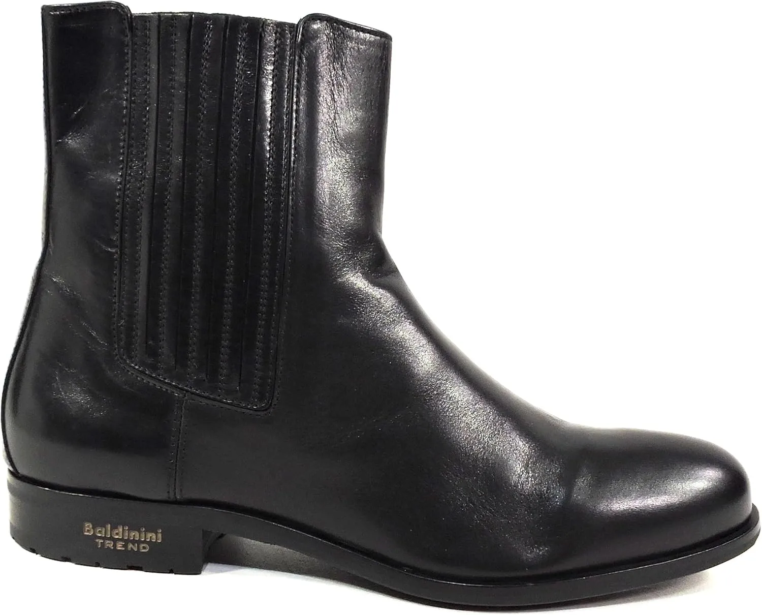 Baldinini Women's Black Leather Ankle Boots, Fur Lined, Winter Chelsea Style