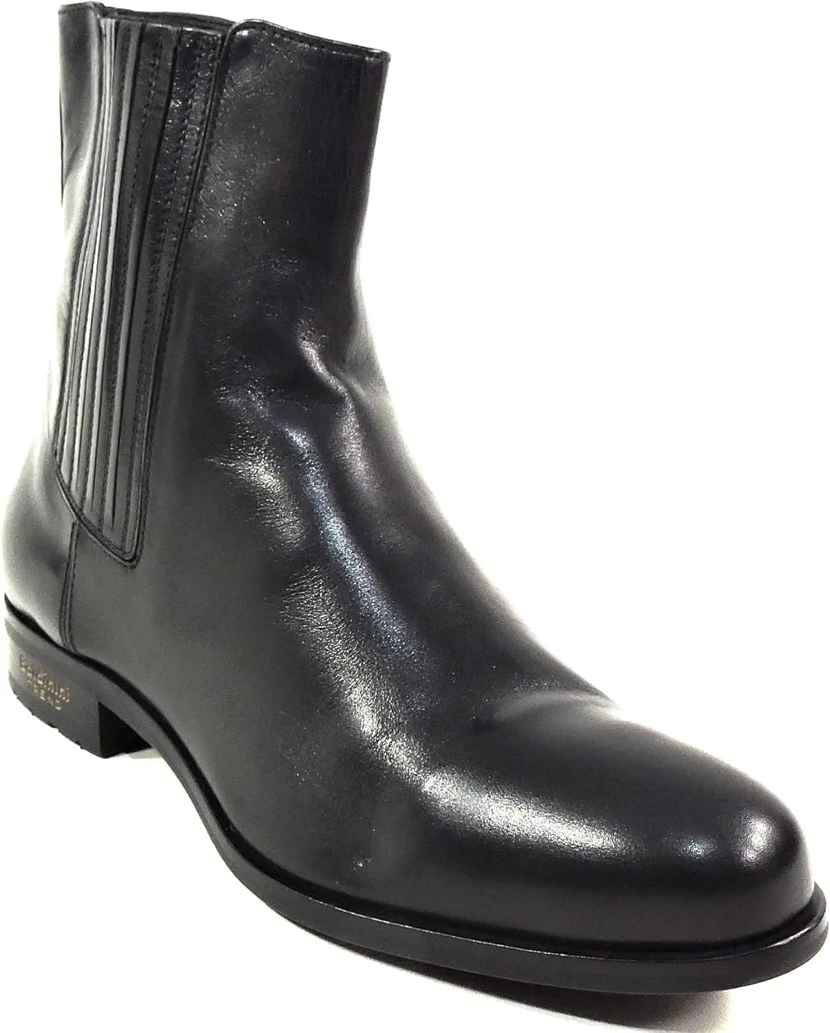 Baldinini Women's Black Leather Ankle Boots, Fur Lined, Winter Chelsea Style