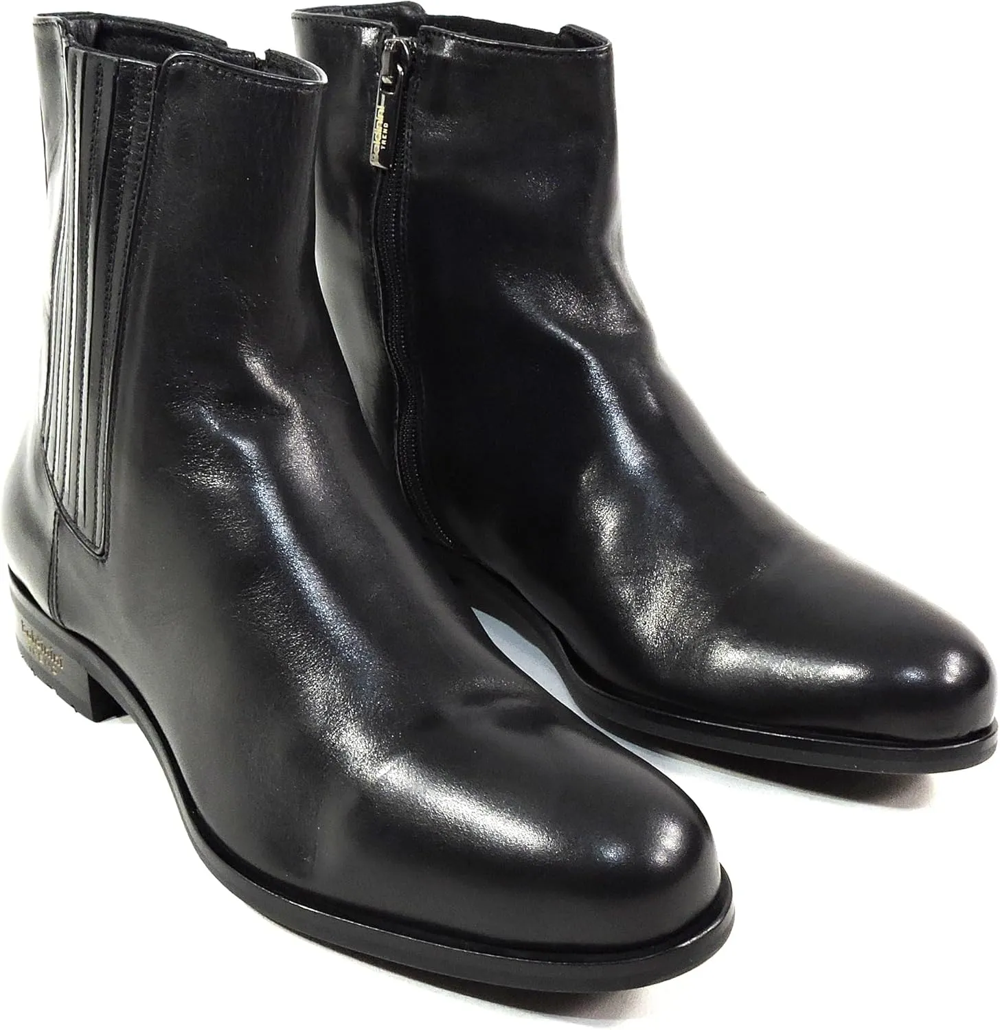 Baldinini Women's Black Leather Ankle Boots, Fur Lined, Winter Chelsea Style