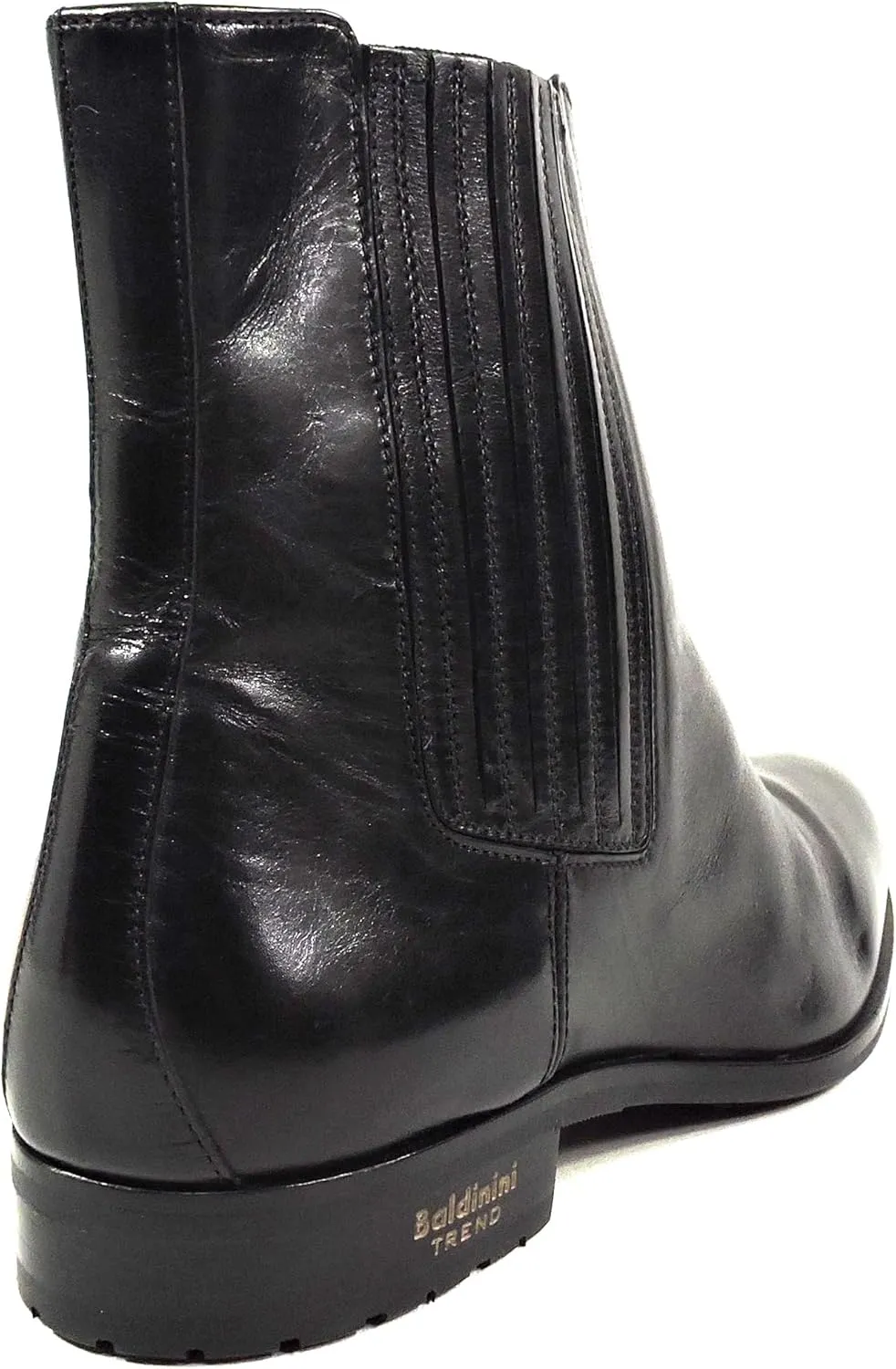 Baldinini Women's Black Leather Ankle Boots, Fur Lined, Winter Chelsea Style