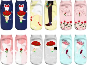 Benefeet Sox Cute Ankle Socks for Girls Funny Sloth Unicorn Llama Socks for Womens Novelty 3D Print Pattern Summer Sock