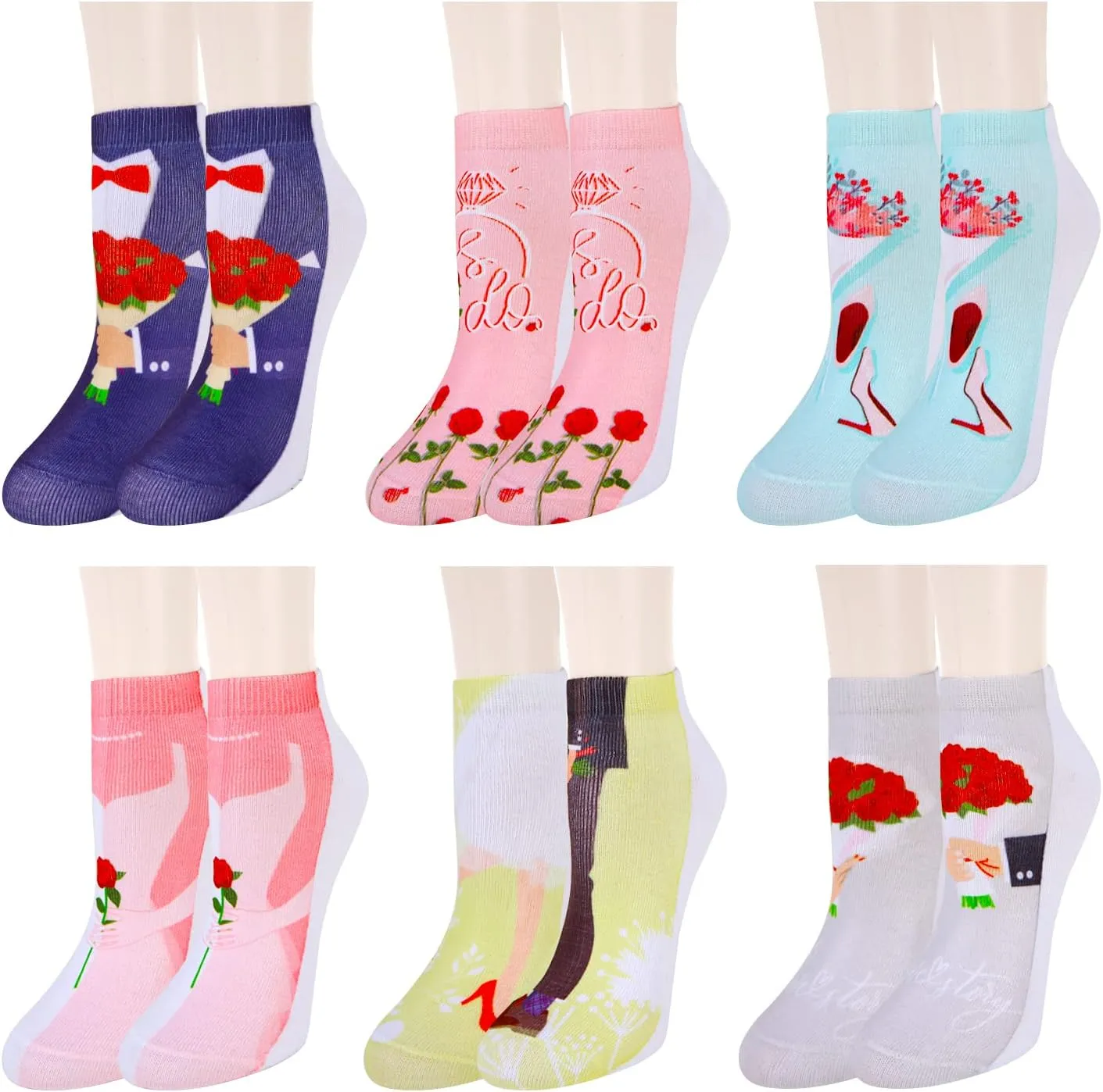 Benefeet Sox Cute Ankle Socks for Girls Funny Sloth Unicorn Llama Socks for Womens Novelty 3D Print Pattern Summer Sock