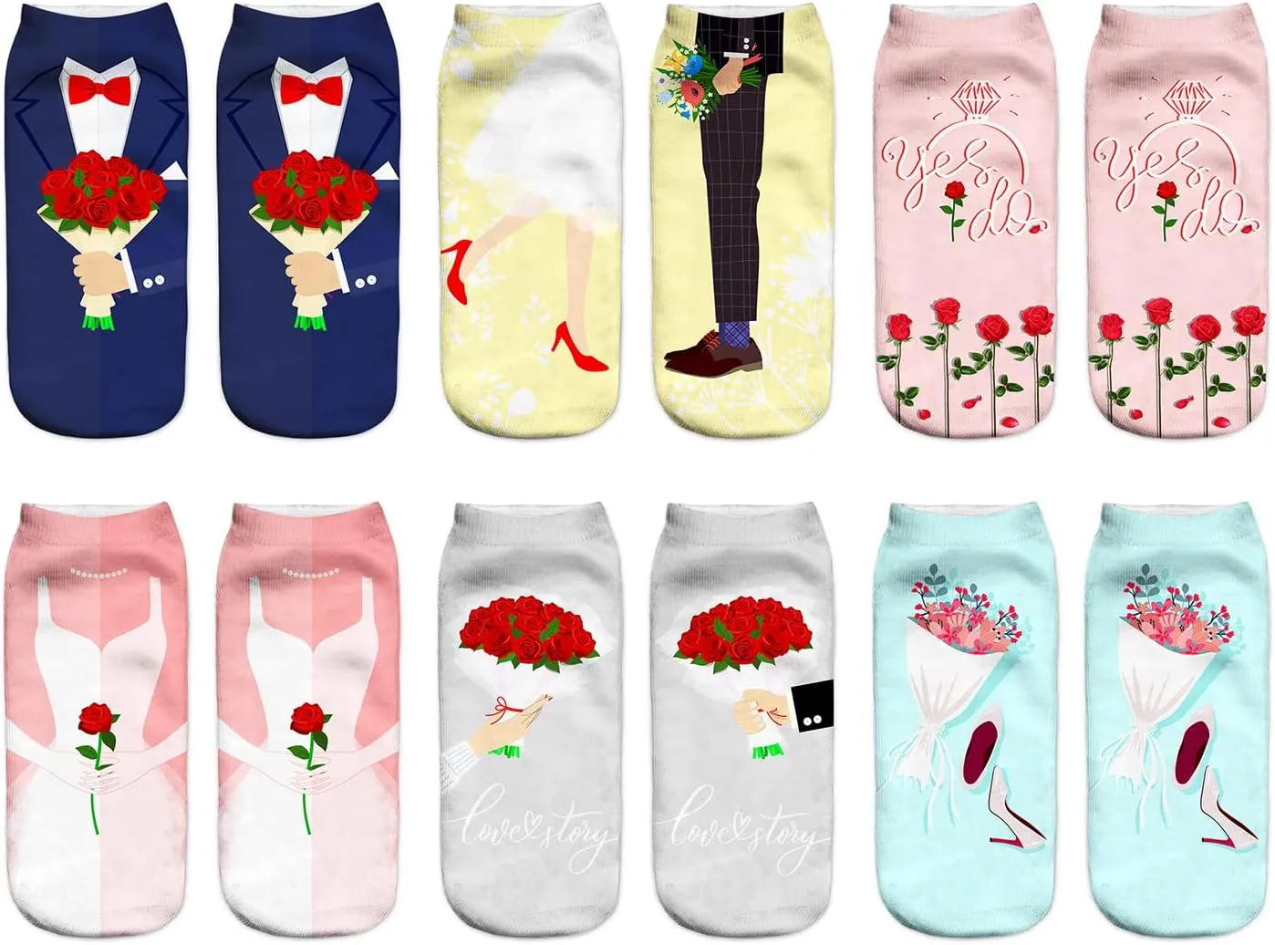 Benefeet Sox Cute Ankle Socks for Girls Funny Sloth Unicorn Llama Socks for Womens Novelty 3D Print Pattern Summer Sock