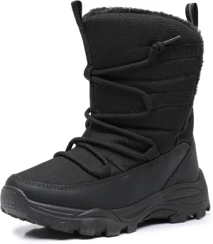 Blikcon Boys Girls Snow Boots Water-Resistant Slip Resistant Warm Winter Shoes (Toddler/Little Kid/Big Kid)