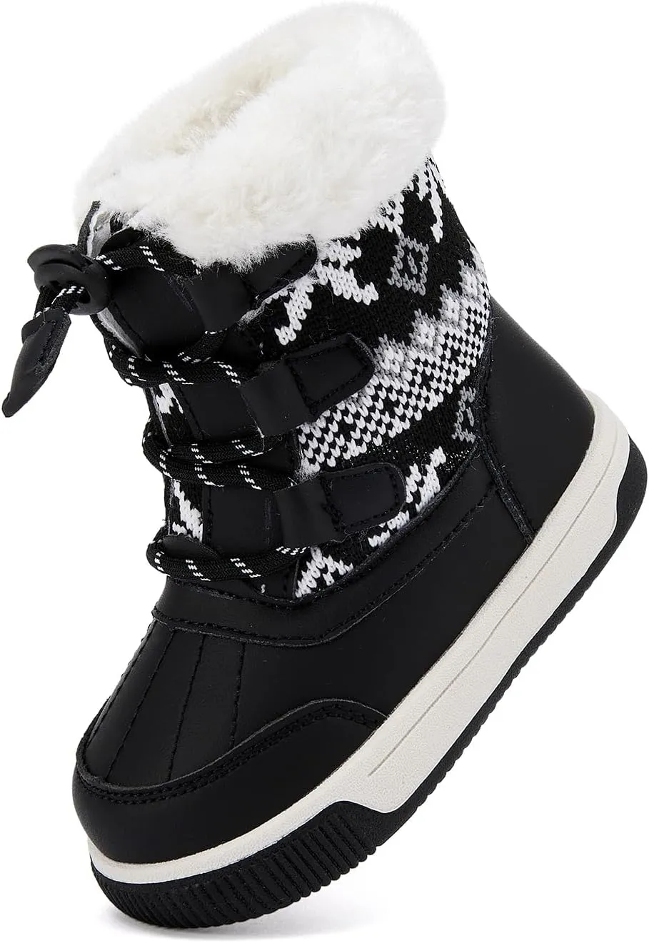 BMCiTYBM Toddler Boy Girl Snow Boots Waterproof Winter Warm Shoes Baby High Top Nonslip Lightweight Outdoor Sneakers for Cold Weather (Infant/Toddler)