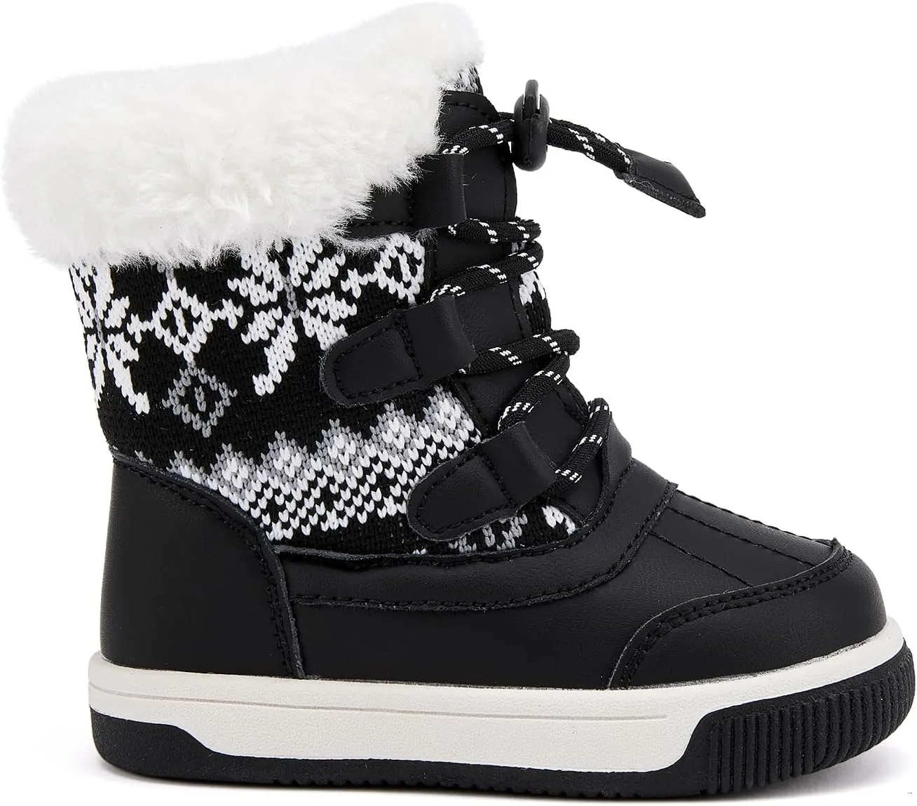 BMCiTYBM Toddler Boy Girl Snow Boots Waterproof Winter Warm Shoes Baby High Top Nonslip Lightweight Outdoor Sneakers for Cold Weather (Infant/Toddler)