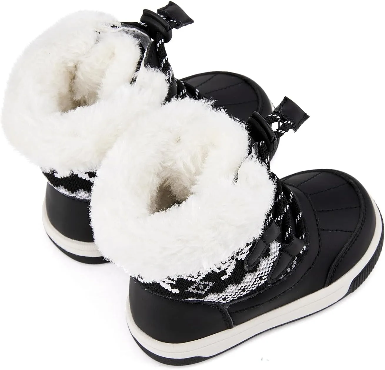 BMCiTYBM Toddler Boy Girl Snow Boots Waterproof Winter Warm Shoes Baby High Top Nonslip Lightweight Outdoor Sneakers for Cold Weather (Infant/Toddler)