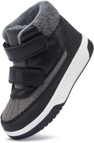 BMCiTYBM Toddler Snow Boots Boys Girls Winter Warm Shoes High Top Outdoor Sneakers for Cold Weather