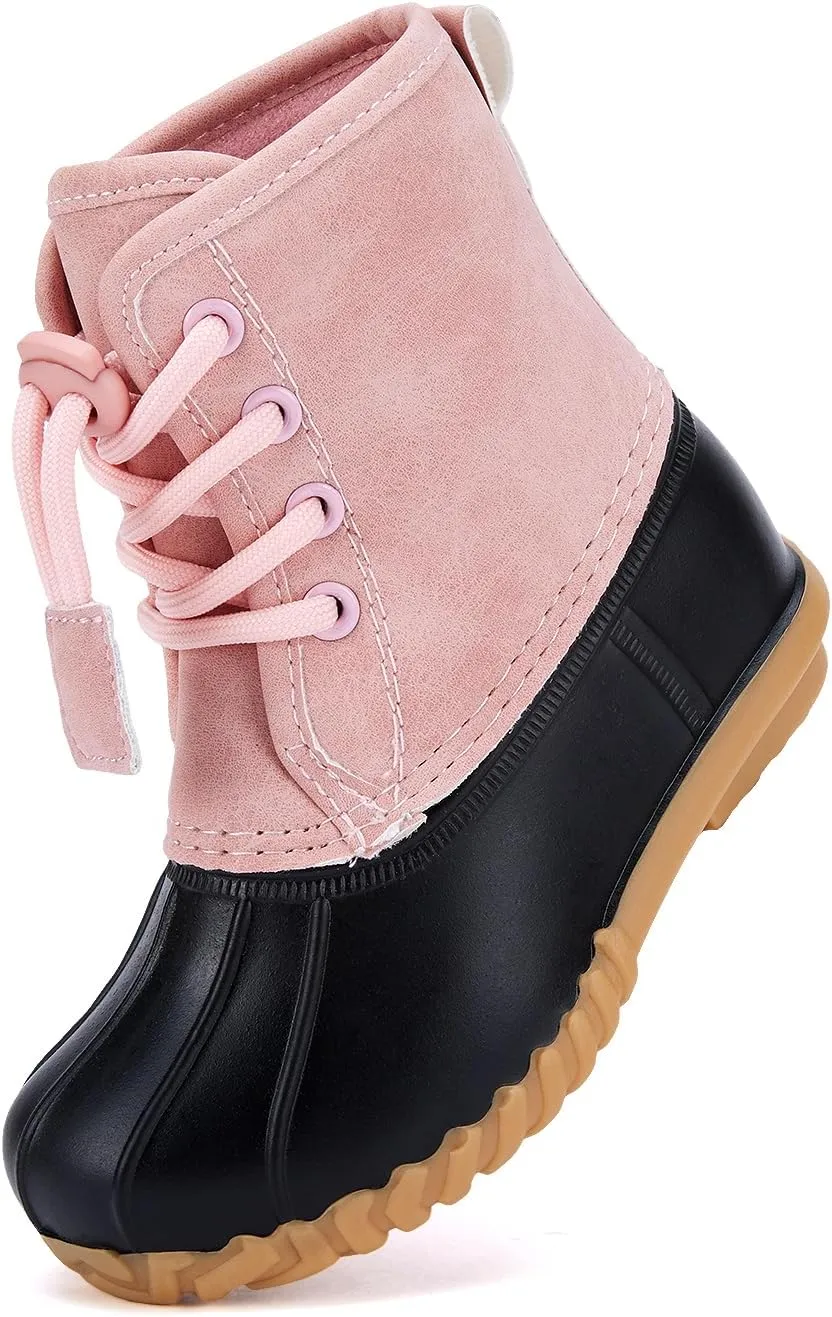 BMCiTYBM Toddler Winter Boots Waterproof Duck Snow Boots Boys Girls High Top Outdoor Warm Shoes for Cold Weather (Toddler/Little Kids)