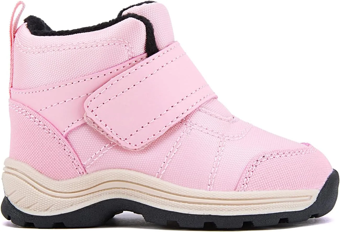 BMCiTYBM Toddler Winter Hikking Boots Boys Girls Waterproof Snow Shoes Nonslip Lightweight High Top Outdoor Sneakers for Cold Weather
