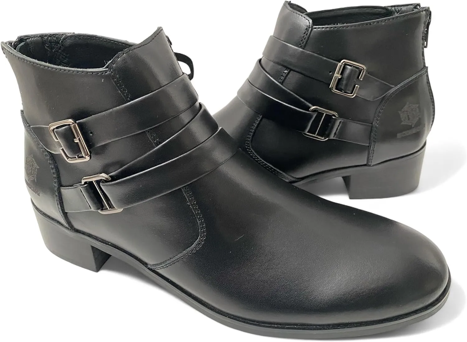 Boots for Women, Leather Ankle Shoes, Ladies Lace Up Booties, Comfortable Low Heel ,Short Fashion Comfy With Arch & 3.5inch Height , Black/Brown Women's Dress Ankle Boots With Round Toe with 10 to 10.5 inches width.