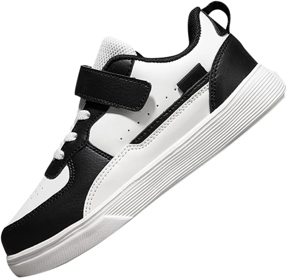 Boys and Girls Board Shoes Adjustable Hook and Loop Classic Low Top Kids Sneakers