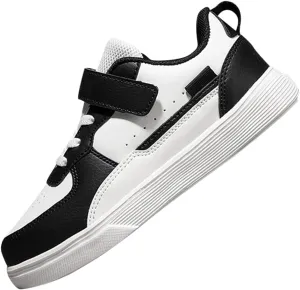 Boys and Girls Board Shoes Adjustable Hook and Loop Classic Low Top Kids Sneakers