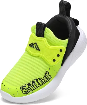 Boys Girls Lightweight Breathable Running Sneakers - Non Slip Athletic Tennis Shoes for Kids - Fashion Sport Walking Cushion Comfortt