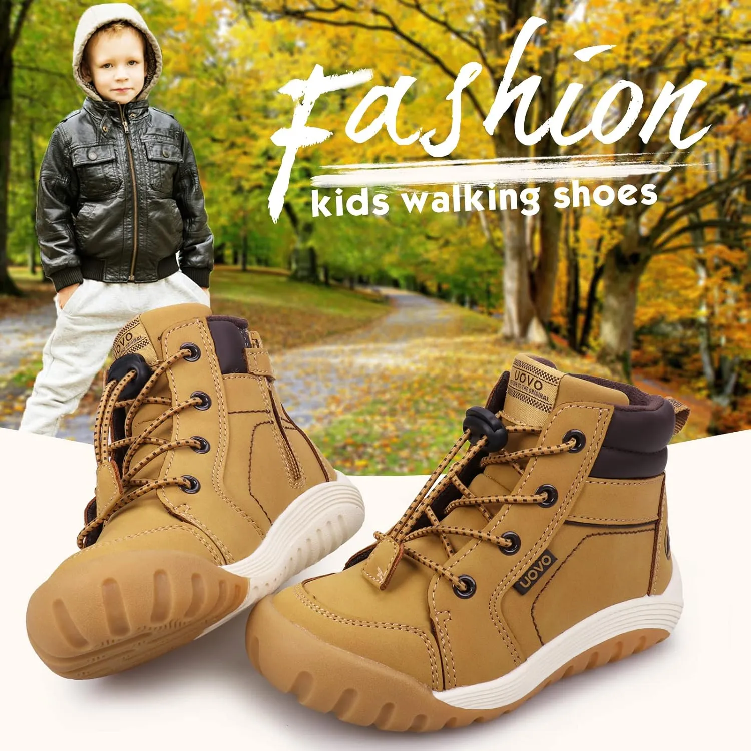 Boys Snow Fashion Boots Winter Waterproof Slip Resistant Fur Lined Outdoor Ankle Walking Sports Shoes (Toddler/Little Kid/Big Kid)