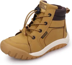Boys Snow Fashion Boots Winter Waterproof Slip Resistant Fur Lined Outdoor Ankle Walking Sports Shoes (Toddler/Little Kid/Big Kid)