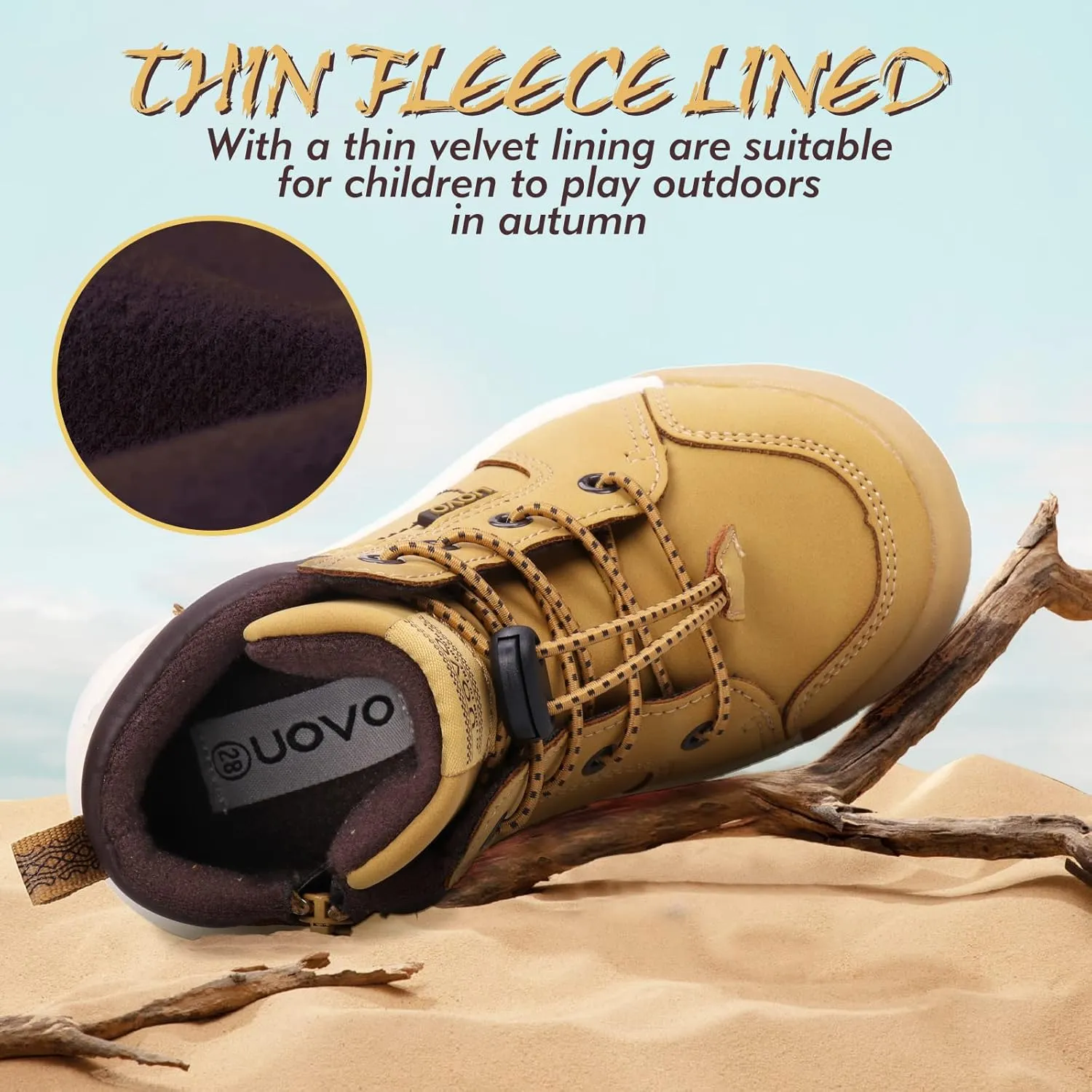 Boys Snow Fashion Boots Winter Waterproof Slip Resistant Fur Lined Outdoor Ankle Walking Sports Shoes (Toddler/Little Kid/Big Kid)