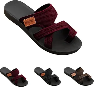 Breathable Mesh Slide Sandals for Women - 2024 New Sandals with Toe Loop Mesh Shoes, Open Toe Sandals for Women, Casual Sandals for Women, Womens Comfortable Walking Summer Slides