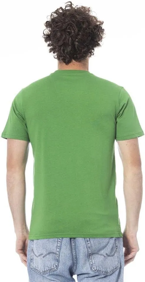 Brilliant Green Spray Print Signature Fashion T-Shirt - for Mens