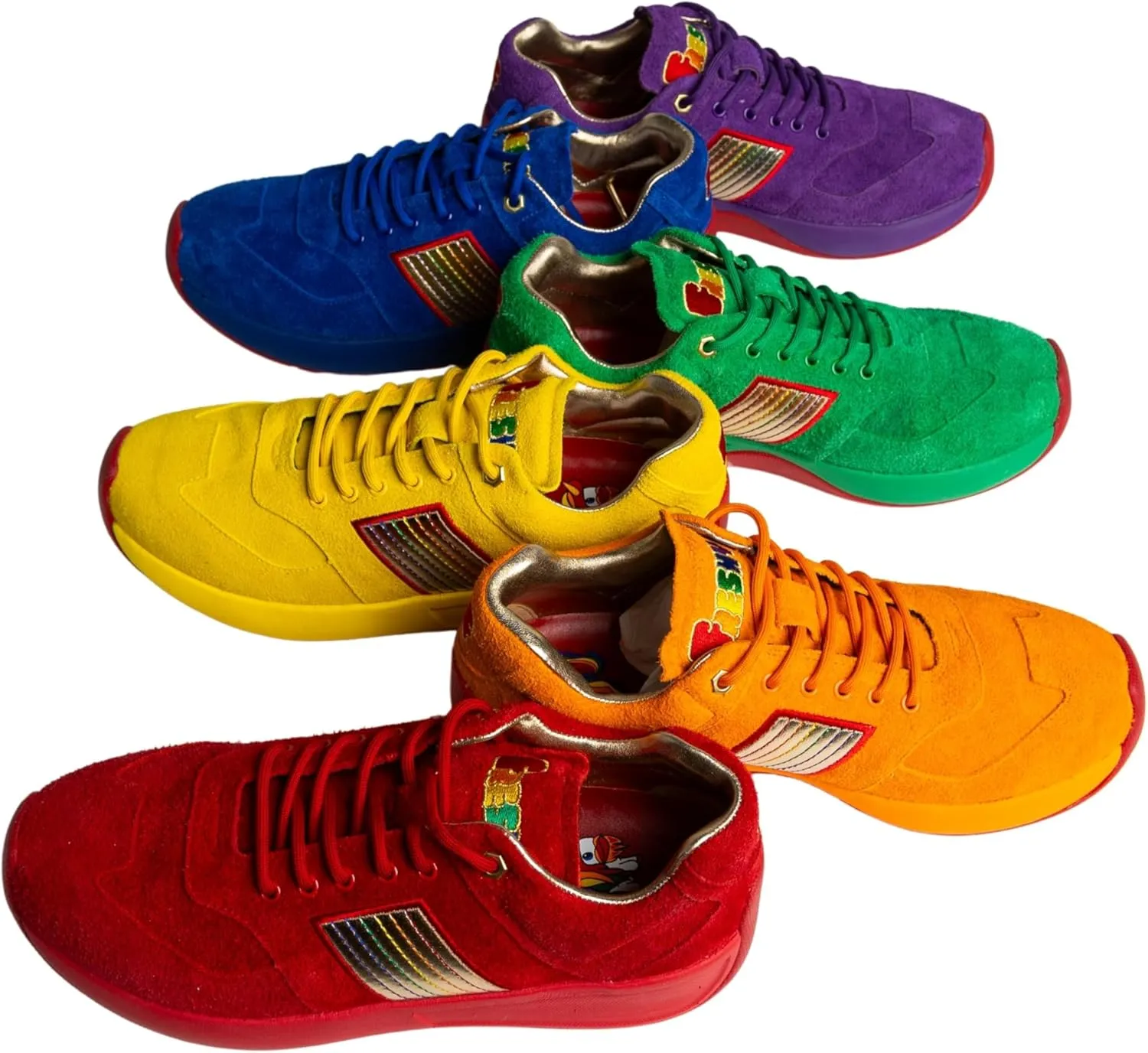 Brites, Fashion Sneakers. Mens and Womens Comfortable Trendy Sneakers with Climate-Control Insole and Rainbow Design