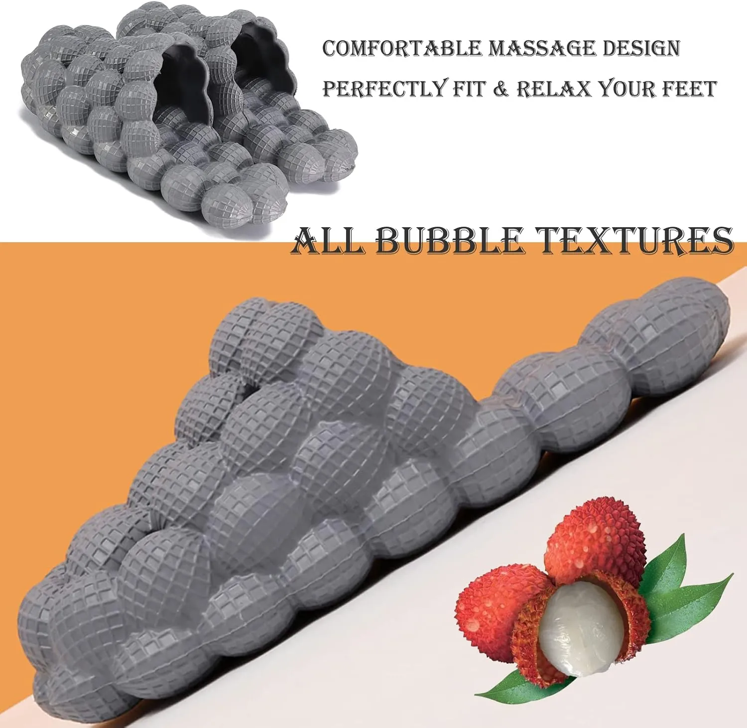 Bubble Slippers for Women Men, Funny Massage Golf Ball Slides, Cloud Cushion Thick Sole Spa, Non-slip Stress Relief Reflexology Sandals, Shower Bedroom