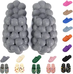 Bubble Slippers for Women Men, Funny Massage Golf Ball Slides, Cloud Cushion Thick Sole Spa, Non-slip Stress Relief Reflexology Sandals, Shower Bedroom