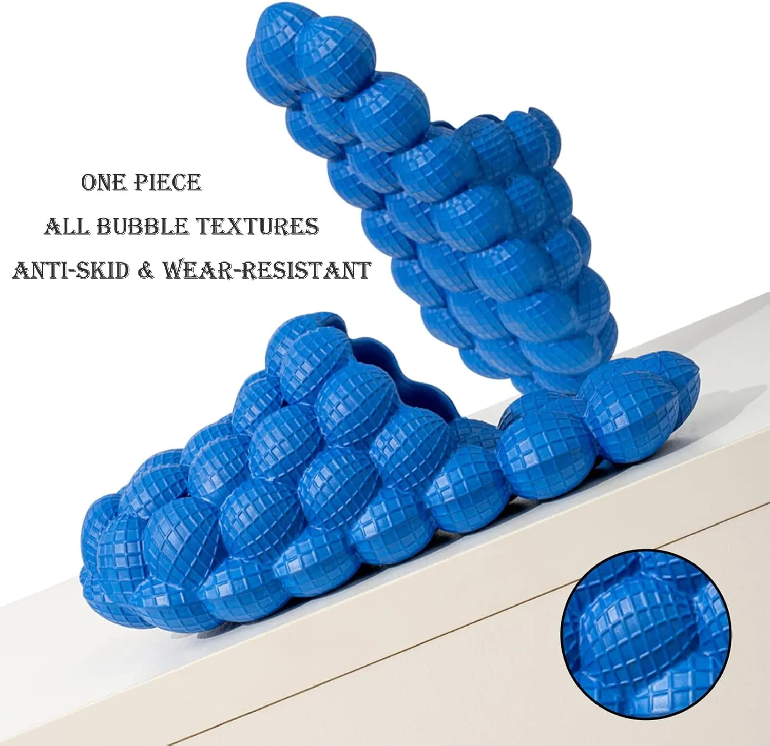 Bubble Slippers for Women Men, Funny Massage Golf Ball Slides, Cloud Cushion Thick Sole Spa, Non-slip Stress Relief Reflexology Sandals, Shower Bedroom