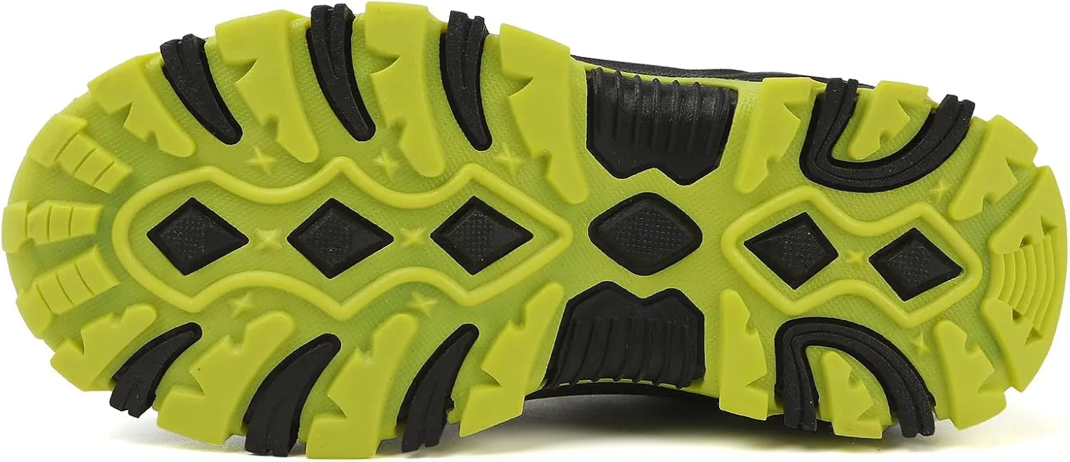 Calceus Boys Hiking Shoes, Hiking Boots, Sneaker Shoes, Kids Anti Collision Non Slip Running Boots, Outdoor Trekking Walking Climbing Hiking