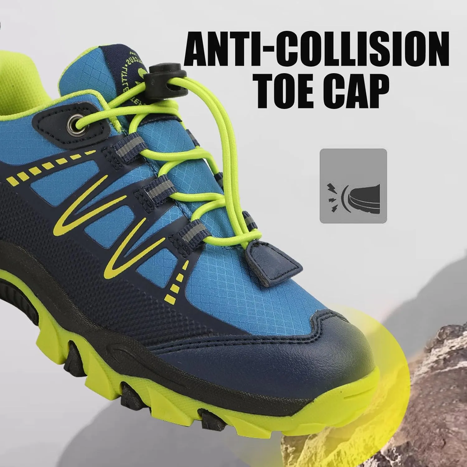 Calceus Boys Hiking Shoes, Hiking Boots, Sneaker Shoes, Kids Anti Collision Non Slip Running Boots, Outdoor Trekking Walking Climbing Hiking