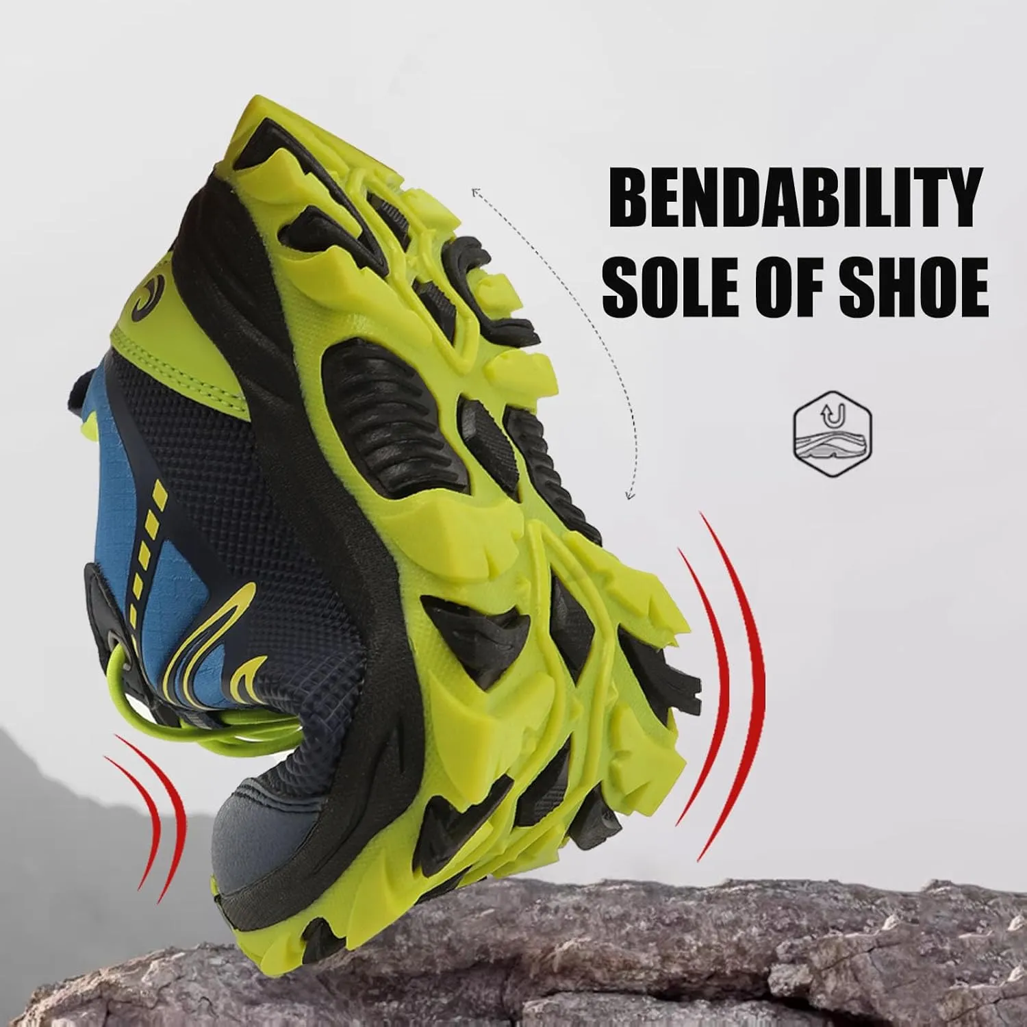Calceus Boys Hiking Shoes, Hiking Boots, Sneaker Shoes, Kids Anti Collision Non Slip Running Boots, Outdoor Trekking Walking Climbing Hiking