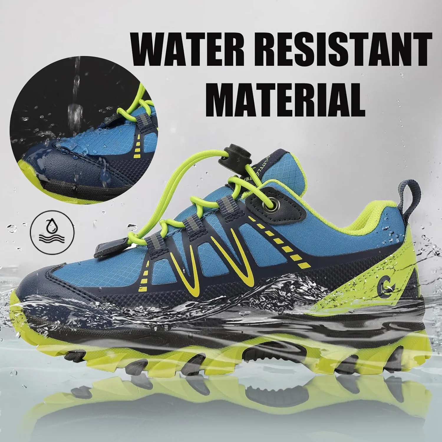 Calceus Boys Hiking Shoes, Hiking Boots, Sneaker Shoes, Kids Anti Collision Non Slip Running Boots, Outdoor Trekking Walking Climbing Hiking