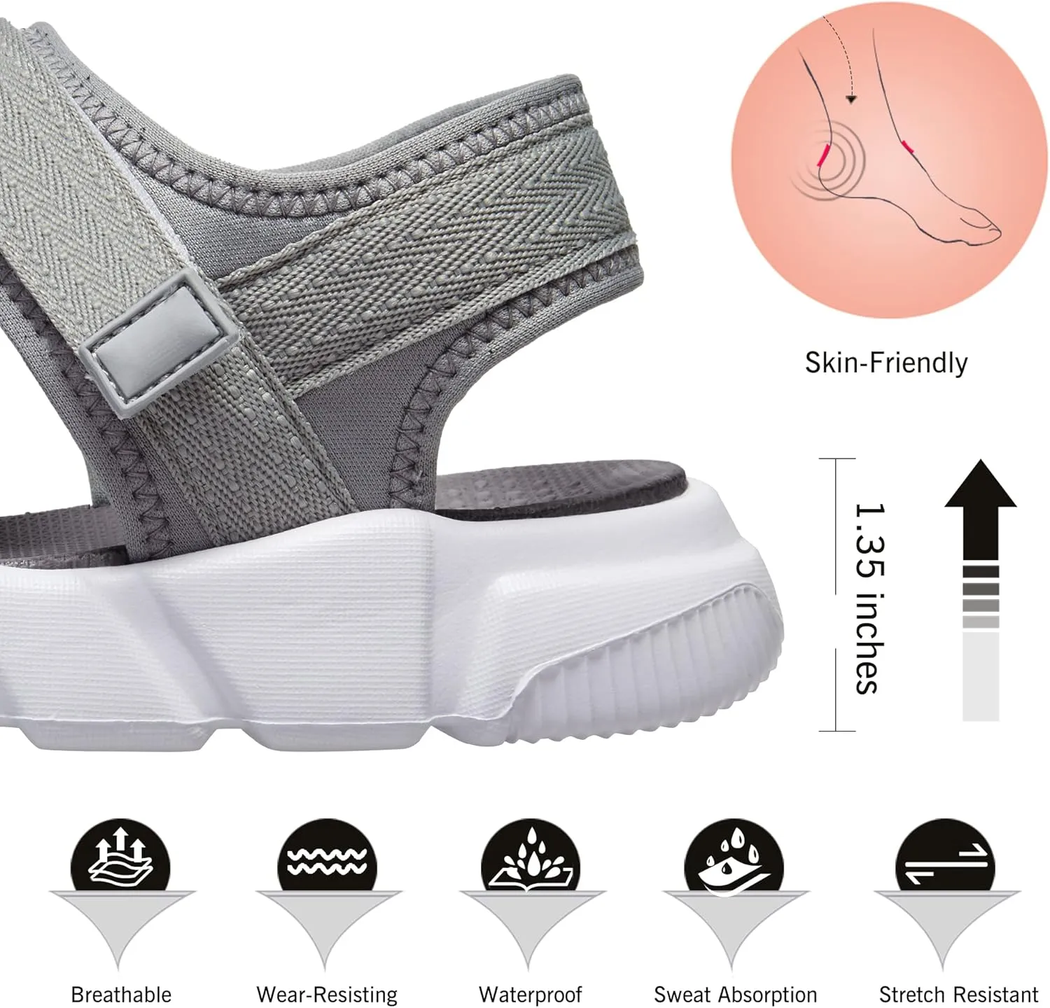 CAMELSPORTS Women Walking Sandals Summer Athletic Sandals Sport Water Shoes Beach for Casual Travel Outdoor