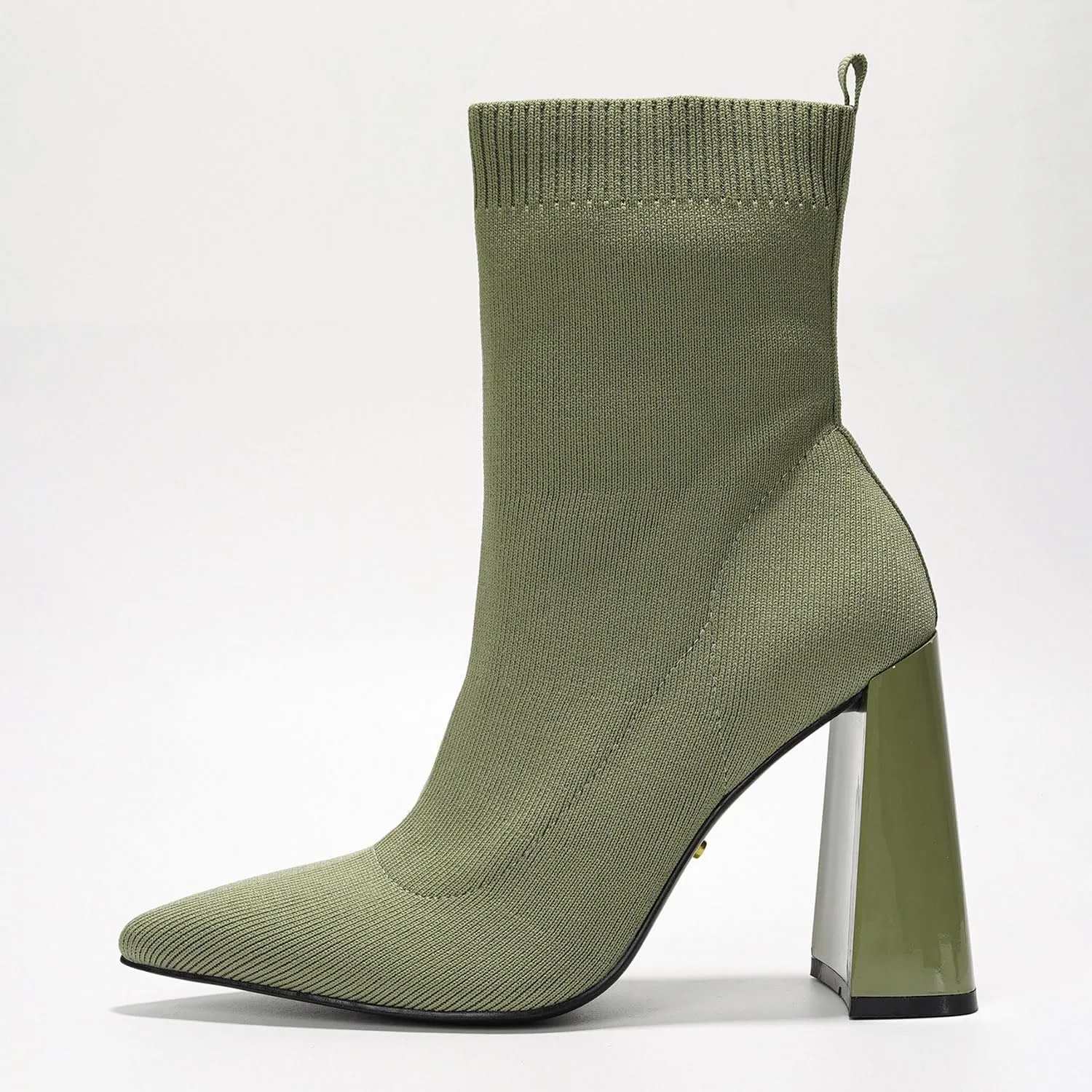 Cape Robbin Pointed Toe Booties for Women with Heels - Dressy Sock Boots and Heeled Ankle Boots, Chic Pointy Toe Booties for Women (Faina.A)