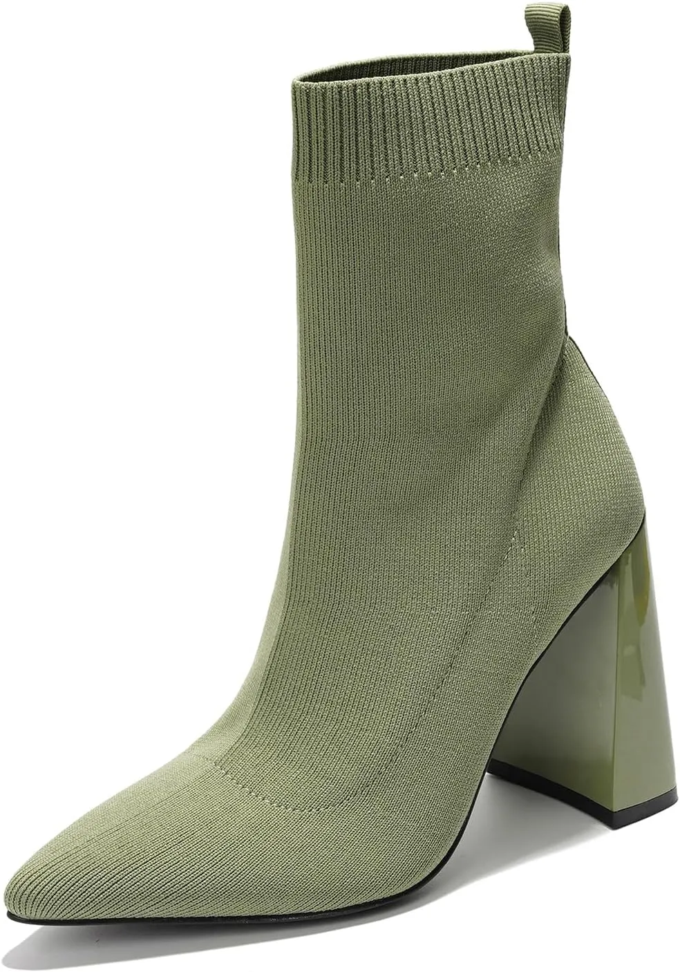 Cape Robbin Pointed Toe Booties for Women with Heels - Dressy Sock Boots and Heeled Ankle Boots, Chic Pointy Toe Booties for Women (Faina.A)