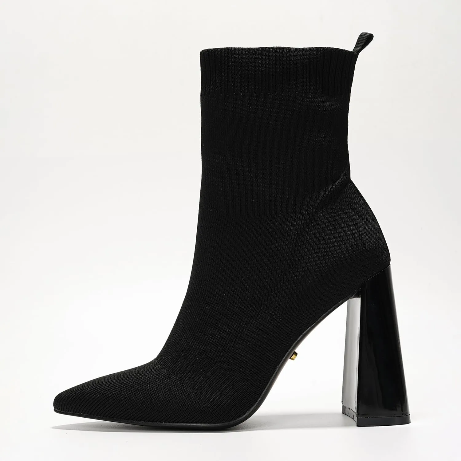 Cape Robbin Pointed Toe Booties for Women with Heels - Dressy Sock Boots and Heeled Ankle Boots, Chic Pointy Toe Booties for Women (Faina.A)
