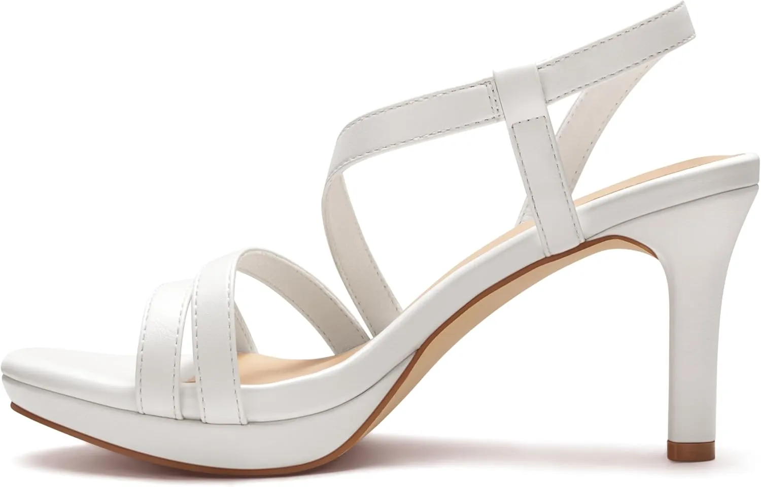 Carcuume Women's Strappy Platform Heeled Sandal,NATRACY-DD