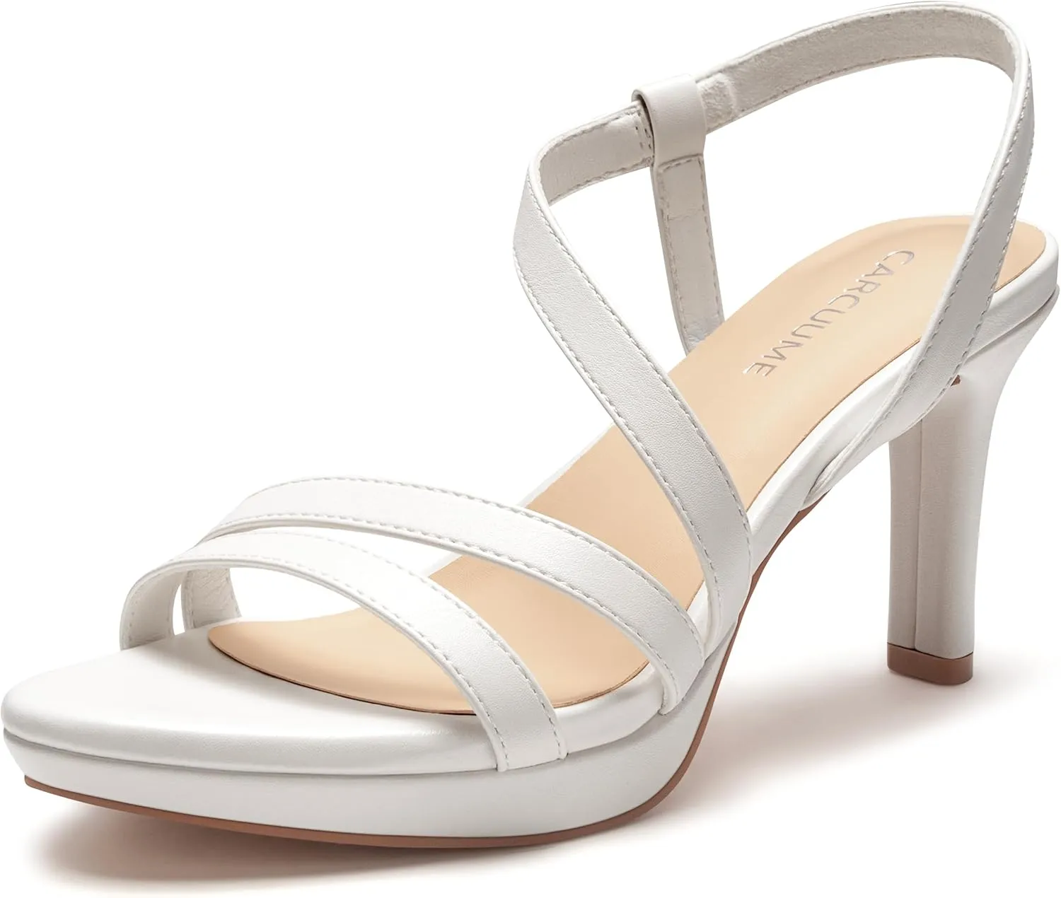 Carcuume Women's Strappy Platform Heeled Sandal,NATRACY-DD