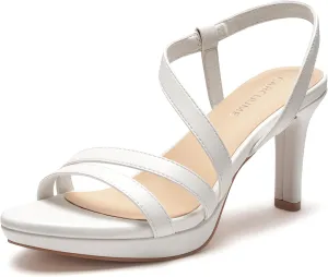 Carcuume Women's Strappy Platform Heeled Sandal,NATRACY-DD