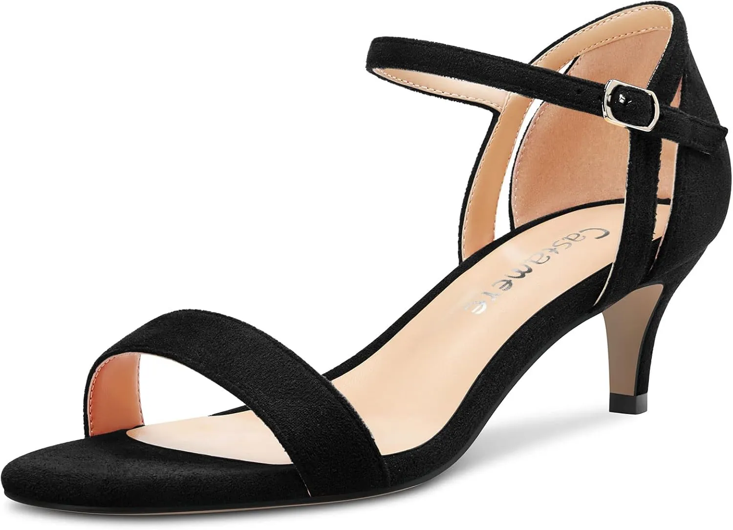 Castamere Women Mid Heel Open Toe Ankle Strap Sandals Wedding Prom 2.0 Inches Heels
