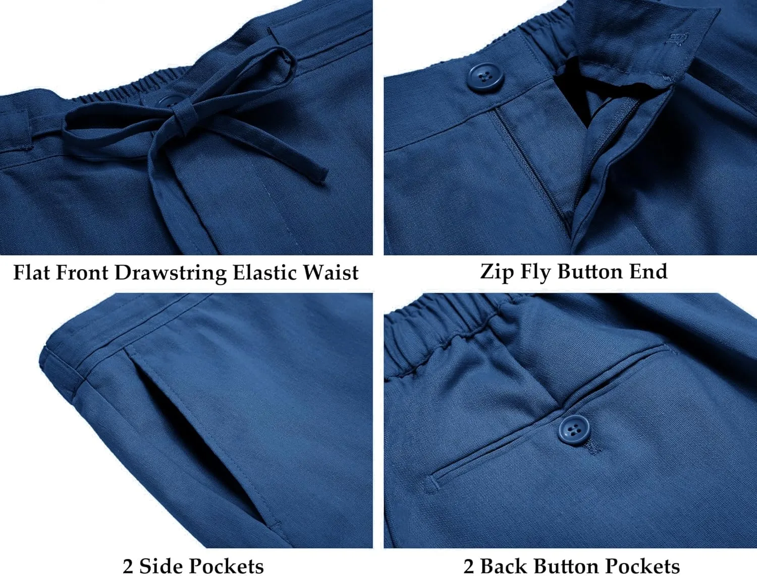 COOFANDY Men's 2 Piece Linen Suits Set Regular Fit Casual Lightweight Blazer Jacket and Pants