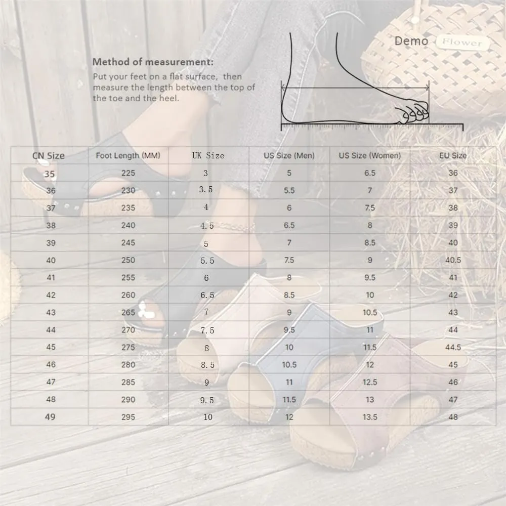 Cork Wedges Platform Slides,Women's Thick Sole Comfy Leather Wedge Non-slip Summer Sandals,Peep Toe Hollow out Slippers.