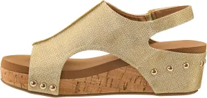 Corkys Footwear Women's Volta II Wedge Sandal - 2 Inch Cushioned Wedge, Hook & Loop Closure for Comfort & Style, Perfect for Casual & Dressy Outfits, All Day Wear