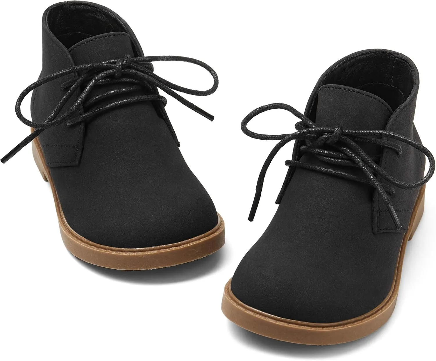 Coutgo Boys Girls Chukka Boots Comfort Round Toe Outdoor Lace Up Ankle Booties(Toddler/Little Kid/Big Kid)