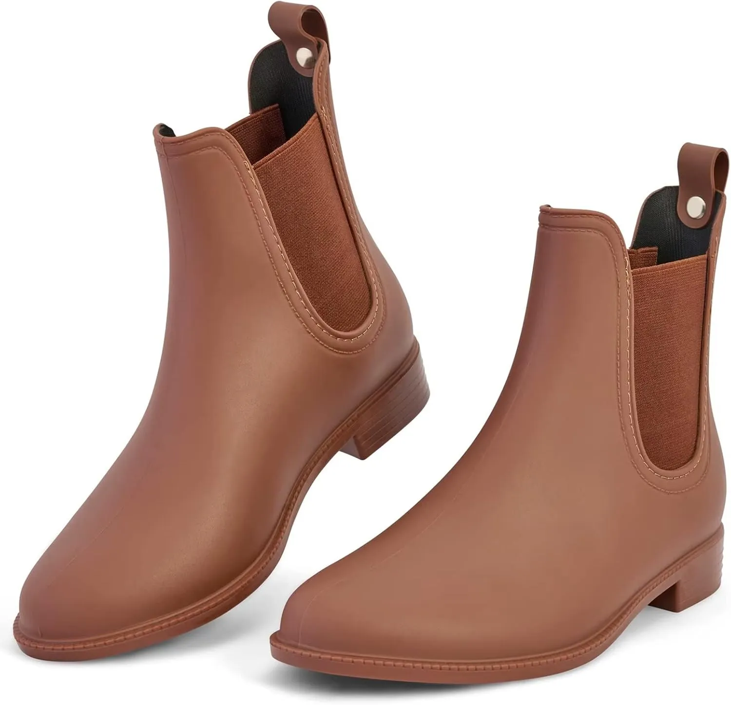 DaeRainy Women's Ankle Rain Boots Waterproof Chelsea Rain Boots Women Short Rain Booties for Outdoor