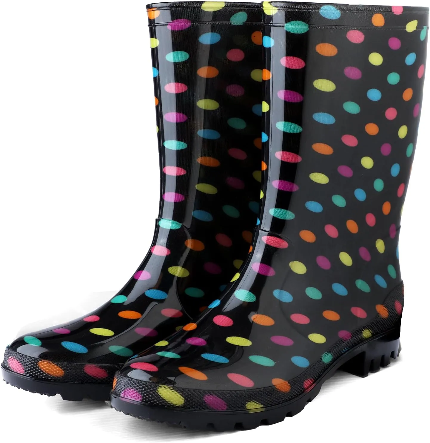 DaeRainy Women's Mid-calf Rain Boots Waterproof Non-slip for Gardens,Fishing,Farm,Outdoor Work Boots