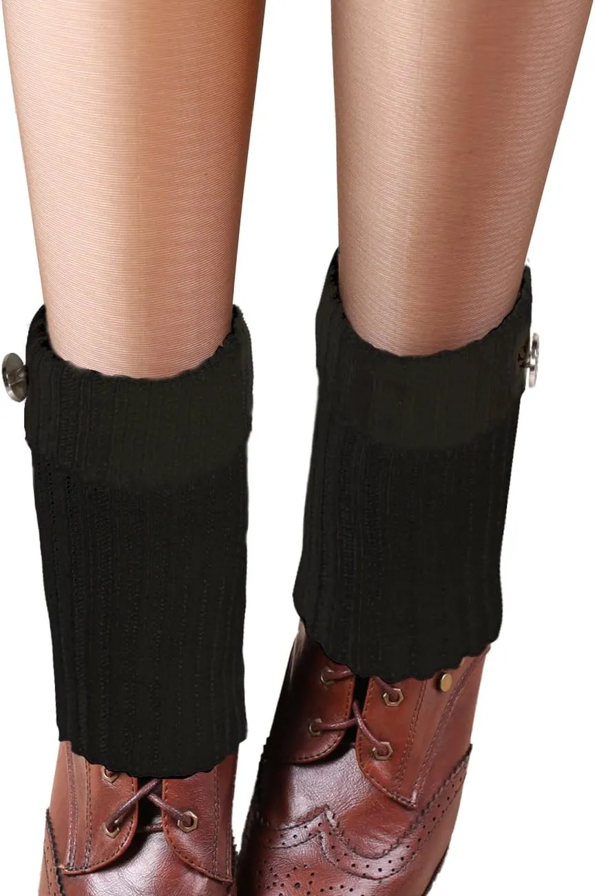 Dahlia Women's Leg Warmers & Boot Cuffs - Synthetic Wool, Cable Knit