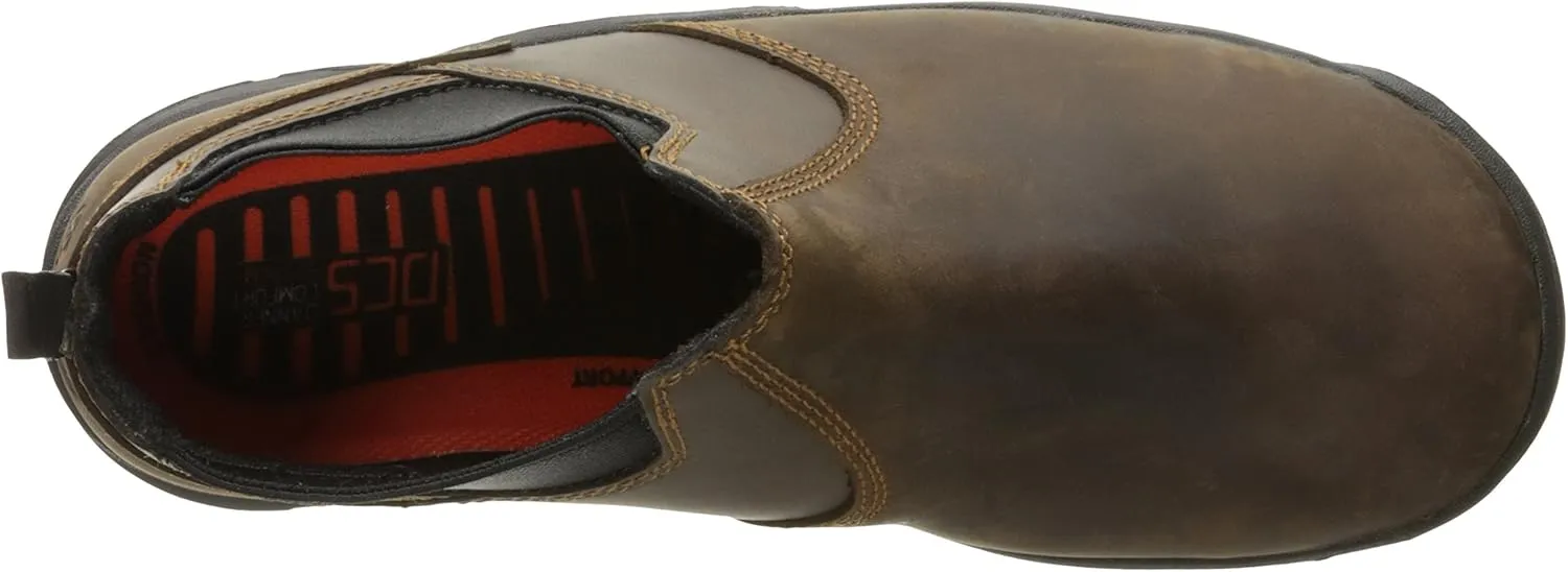 Danner Crafter Romeo Chelsea Work Boots for Men - Water-Resistant Leather, Arch Support Footbed, Mesh Liner, and Traction Outsole with Heel, EH Resistance