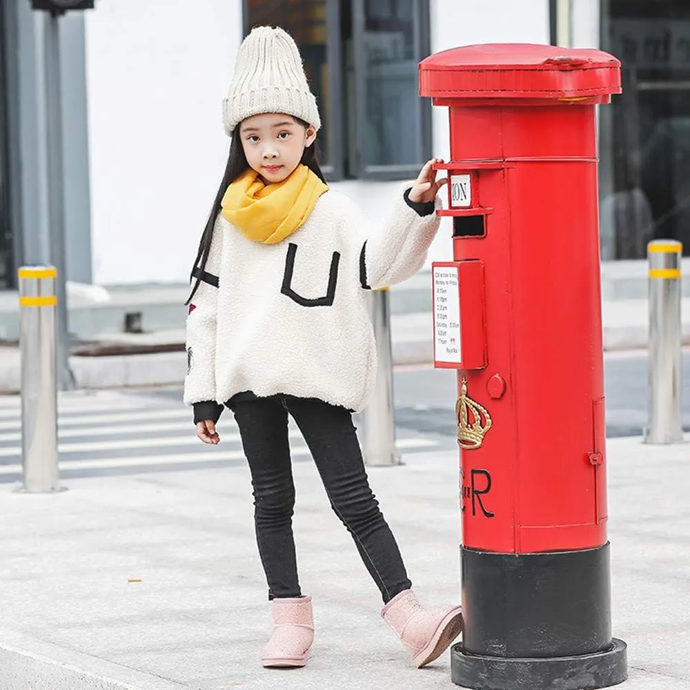 Dayiss Girls Snow Boots Girl's Warm Plush Comfortable Sequin Sparkly Waterproof Outdoor Princess Winter Boots for Girls