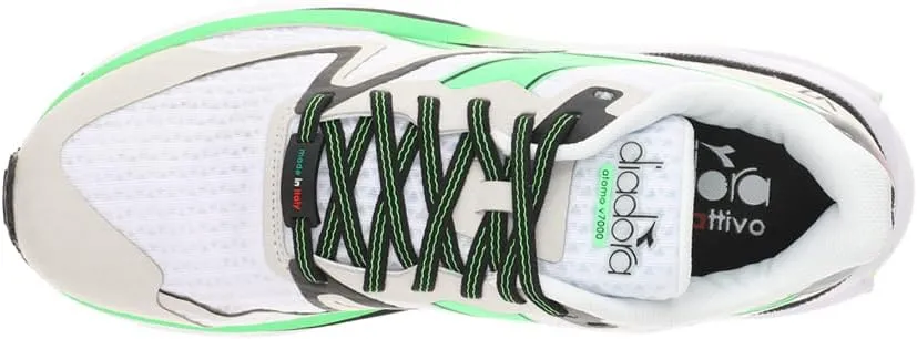 Diadora Mens Atomo V7000 Running Sneakers Shoes - Green, White