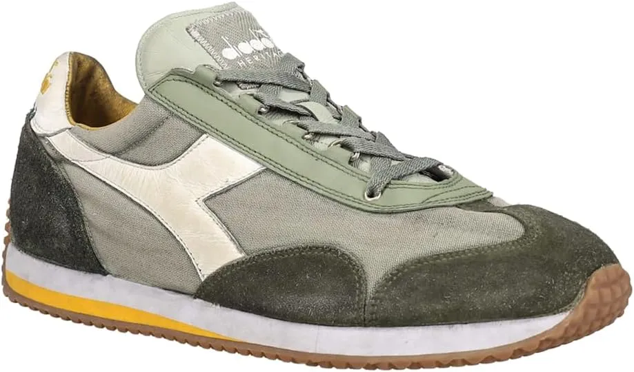 Diadora Mens Equip H Dirty Stone Wash Evo Lace Up Sneakers Shoes Casual - Green